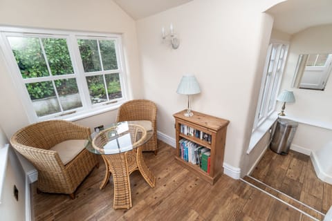 The back door leads into a delightful sun room