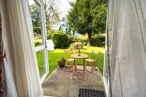 The garden furniture can be found under the stairs