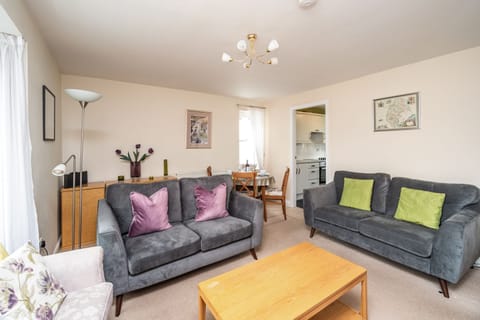 The 1st floor living and dining area is a nice light space for relaxing in