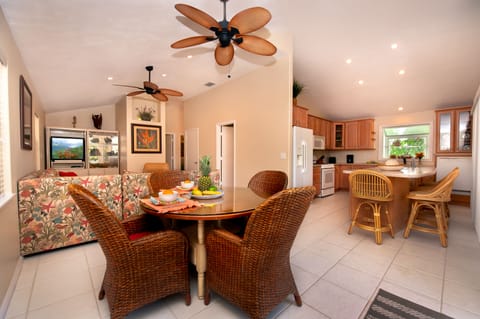 Key Lime Cottage | Living area | 55-inch flat-screen TV with cable channels