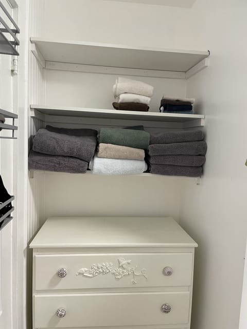 Linens available in the hall bathroom