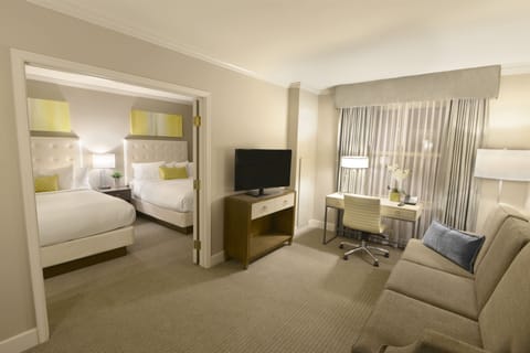 Suite, 2 Queen Beds | Premium bedding, pillowtop beds, in-room safe, desk