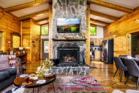 Two king suites are on either side of the living room providing privacy.