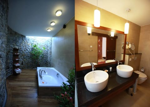 Deluxe Room - All Meals + Ayurveda Treatment + Yoga, Sea View | Bathroom | Rainfall showerhead, free toiletries, bathrobes, slippers