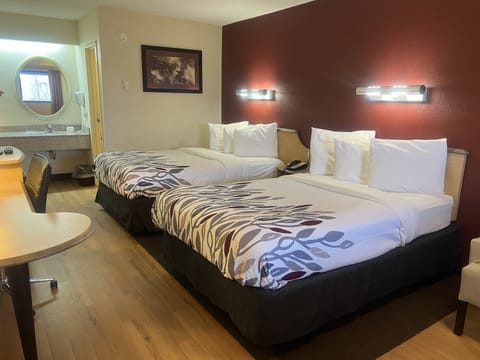 Deluxe Room, 2 Double Beds (Smoke Free) | 1 bedroom, desk, blackout drapes, iron/ironing board