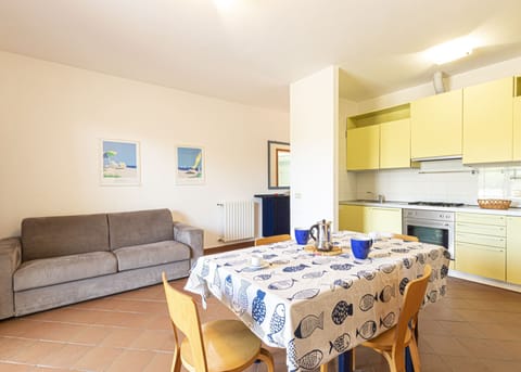 Table and sofa in the living room-Bellavista-Elba Island