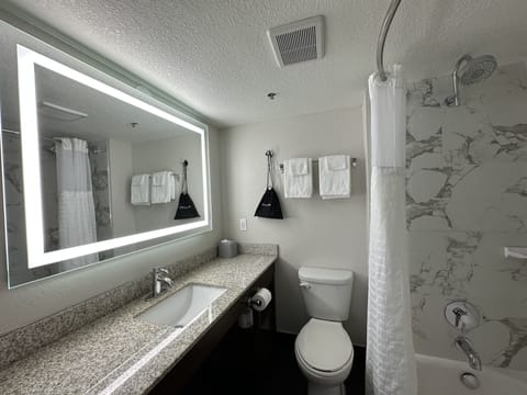Suite, 2 Queen Beds | Bathroom | Free toiletries, hair dryer, towels, shampoo