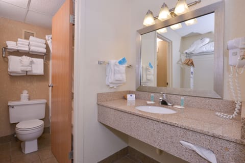 Family Suite, 2 Queen Beds, Non Smoking, Refrigerator & Microwave (with Sofabed) | Bathroom | Combined shower/tub, free toiletries, hair dryer, towels