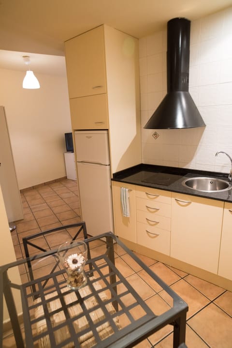 Standard Apartment | Private kitchen | Full-size fridge, microwave, stovetop, coffee/tea maker