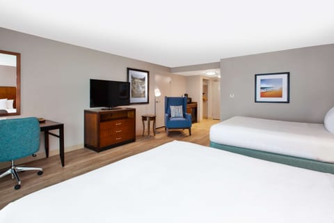 Room, 2 Queen Beds, Accessible, Bathtub | In-room safe, desk, laptop workspace, blackout drapes