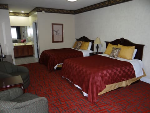 Deluxe Room, 2 Queen Beds | Iron/ironing board, free WiFi