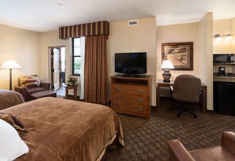 Suite, 2 Queen Beds | In-room safe, individually furnished, desk, blackout drapes