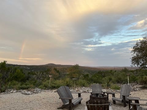 The scenery around the Ranchito Cabin's fire pit can't be beat!