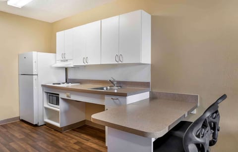 Studio, 1 Queen Bed, Accessible, Non Smoking | Private kitchen | Fridge, microwave, stovetop