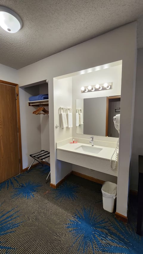 Room, 1 King Bed, Non Smoking (Upgrade) | Bathroom | Shower, eco-friendly toiletries, hair dryer, towels