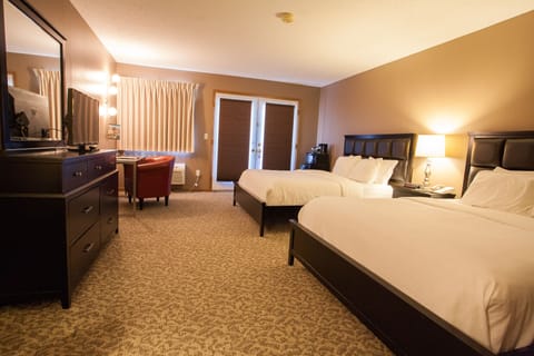 Deluxe Room, 2 Queen Beds | Premium bedding, desk, iron/ironing board, free cribs/infant beds