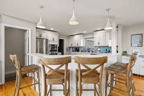 Kitchen bar seating.
