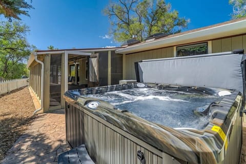 Enjoy the fresh air from the large Hot Tub after a day of adventures!