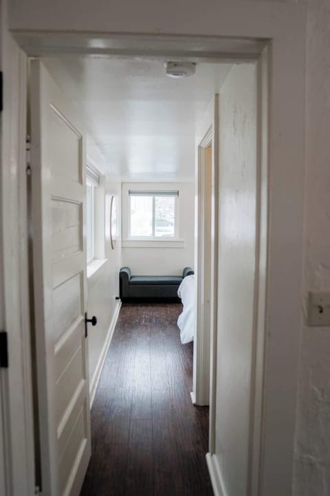 Hallway to master bedroom - walk in closet is forward and to the right