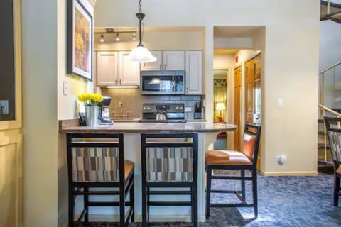 Deluxe Condo, 1 Bedroom | Private kitchen | Fridge, microwave, stovetop, dishwasher