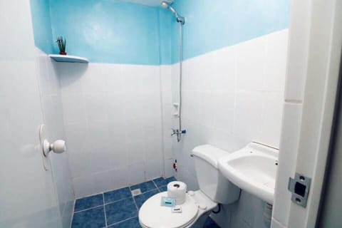 Shower, free toiletries, hair dryer, bidet