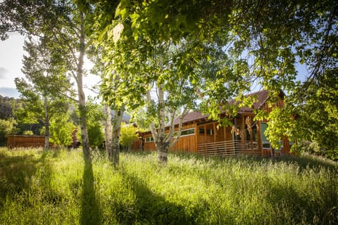 The house and the master bedroom porch