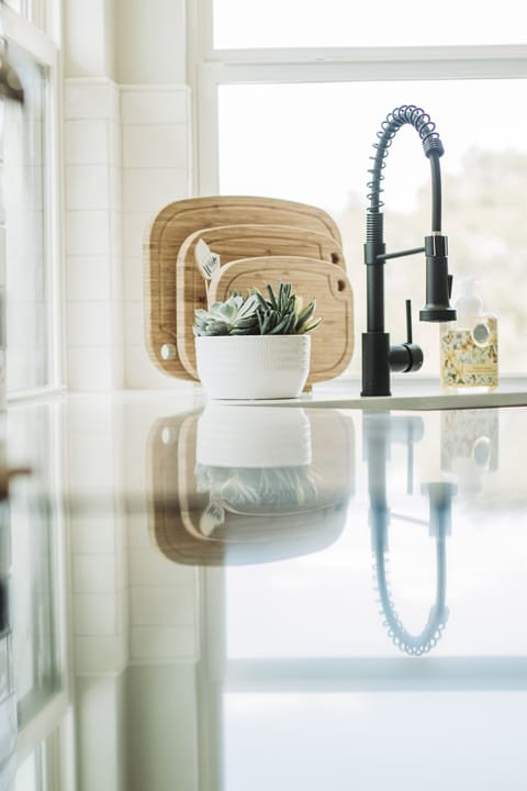 Enjoy the sunsoaked kitchen in the morning while making your coffee.