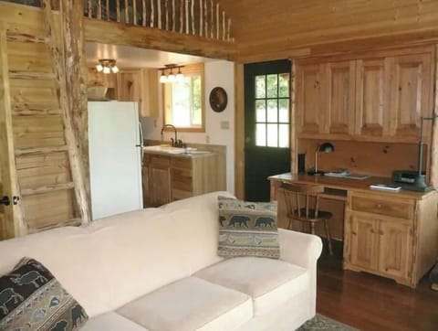 Interior view of the Pond Cottage tiny home.