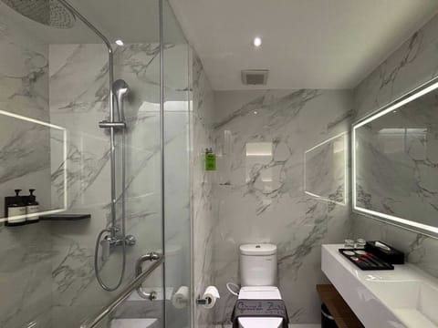 Deluxe Room | Bathroom | Shower, rainfall showerhead, free toiletries, hair dryer