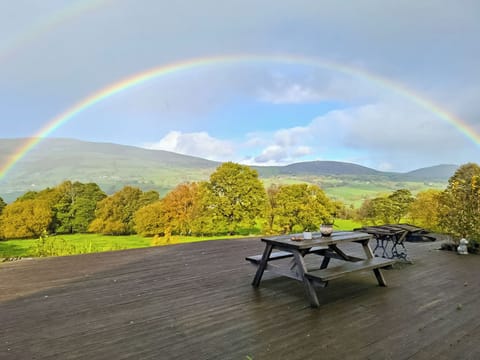 rainbow and view | Sgubor Fach, Penybntfawr, near Oswestry