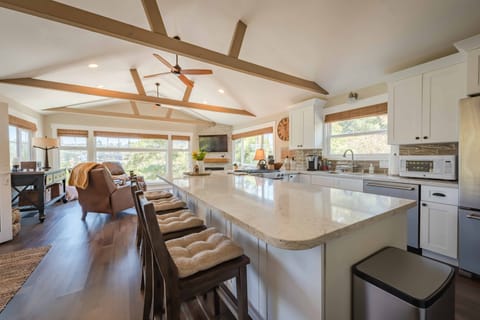 Open kitchen to the living area