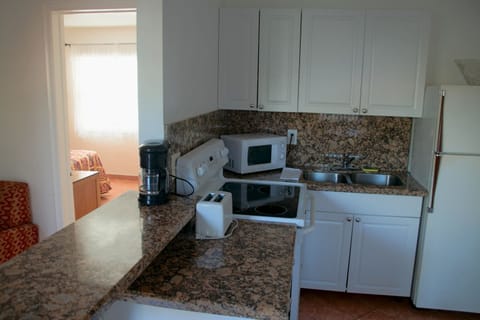 Apartment, 1 Bedroom | Private kitchen | Full-size fridge, microwave, coffee/tea maker