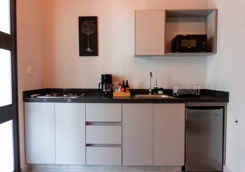 Deluxe Room | Private kitchen | Mini-fridge, coffee/tea maker