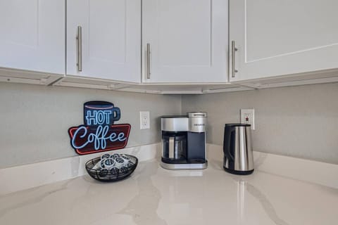 Stocked coffee and tea station