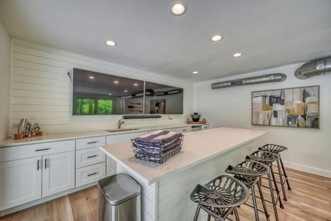 What a great place to watch a movie or catch the big game