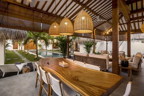 View of the villa's dining area
