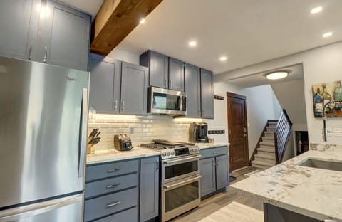 Nicely updated kitchen with stainless steel appliances