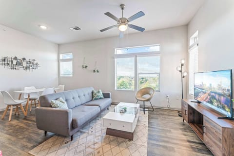 Living room and dining area
