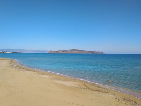 Beach nearby, sun loungers, beach umbrellas