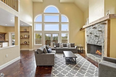 Spacious living room with spectacular view