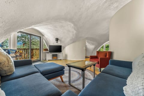 Incredible architecture. Big living room ceilings are actually as high as 13 ft