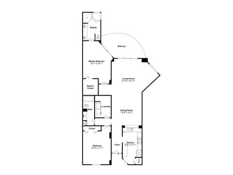 Condo, Multiple Beds, Balcony, Ocean View (#9C - No Pets Allowed) | Floor plan