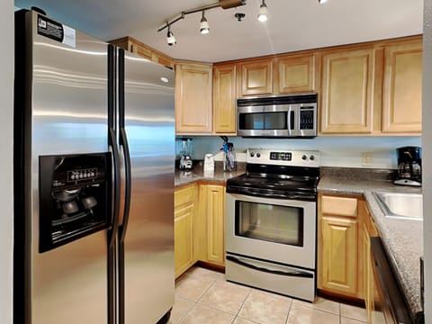 Condo, Multiple Beds, Balcony, Ocean View (#205 - No Pets Allowed) | Private kitchen | Fridge, microwave, oven, stovetop