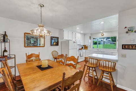 Dining room open to the kitchen