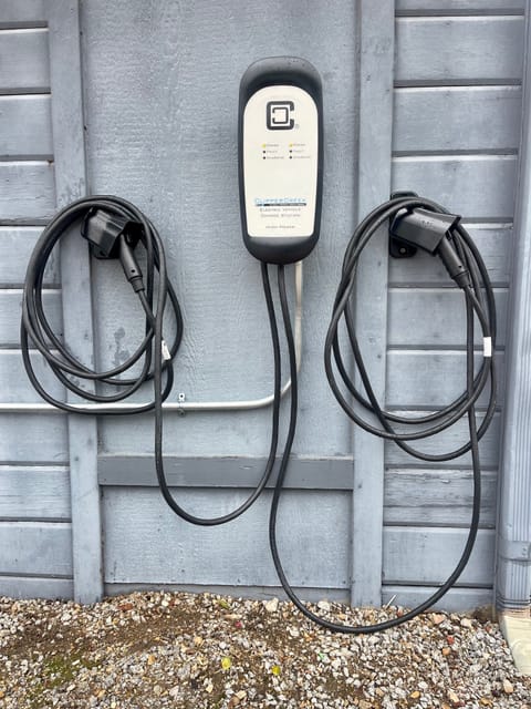 The convenience of an EV charger mounted just steps from the off