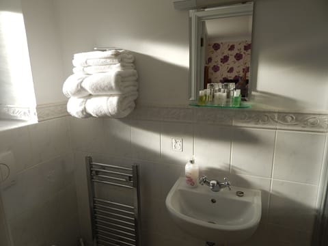 Twin Room, Ensuite, Garden View | Bathroom | Hair dryer, towels