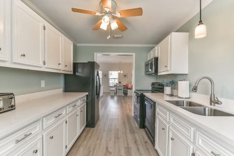 Our kitchen is always well lit from the natural light.