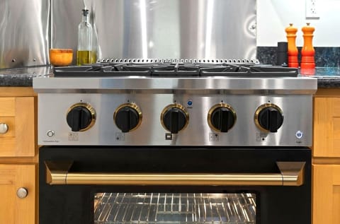 Gas stove makes cooking for a crowd oh - so easy and enjoyable!