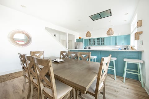 Beachy vibes at our indoor dining area.