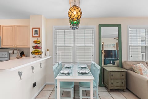 Indoor dining table.